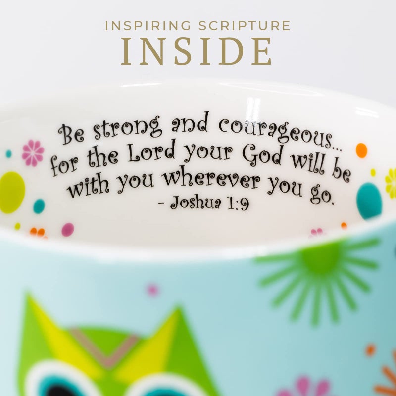 Divinity Boutique Owl Mug - Inspirational Ceramic Coffee Mug with Scripture for Women, Mom, Friends, Owl Lovers that is Colorful and Dishwasher Safe - Image 4
